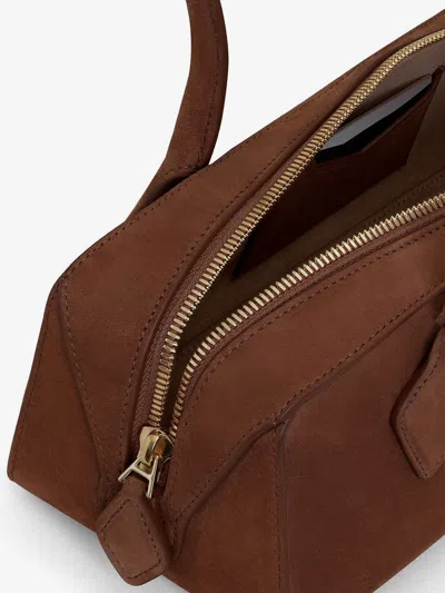 Alaïa Alaia Women Borsa A Spalla Teckel Medium In Suede In Brown