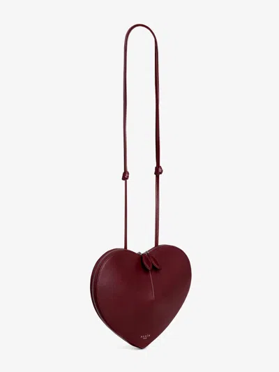 Alaïa Alaia Women Le Coeur Leather Crossbody Bag In Burgundy