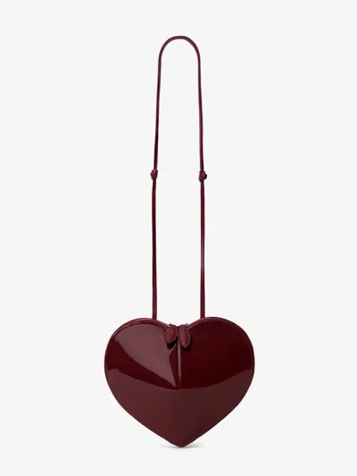 Alaïa Alaia Women Le Coeur Patent Leather Crossbody Bag In Burgundy