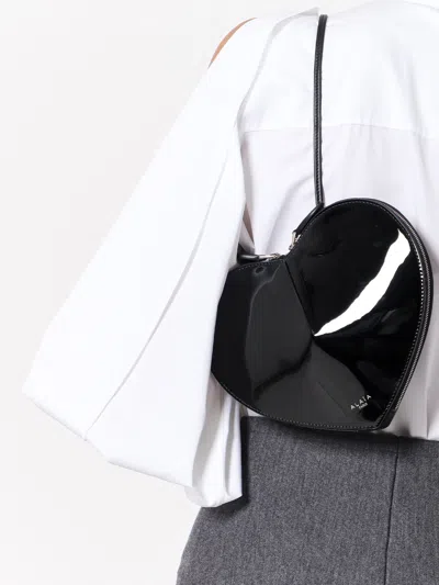 Alaïa Alaia Women Le Coeur Patent Leather Crossbody Bag In Black