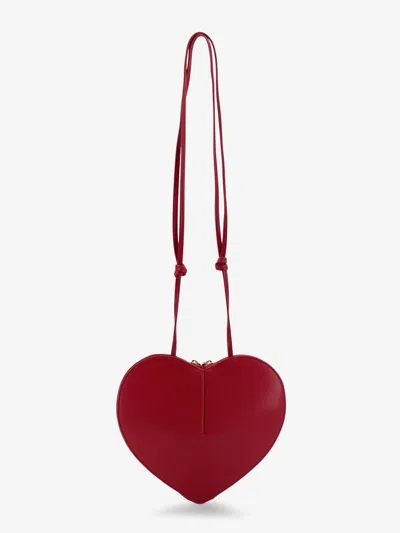 Alaïa Alaia Framboise Suede Goat Leather Shoulder Bag In Red