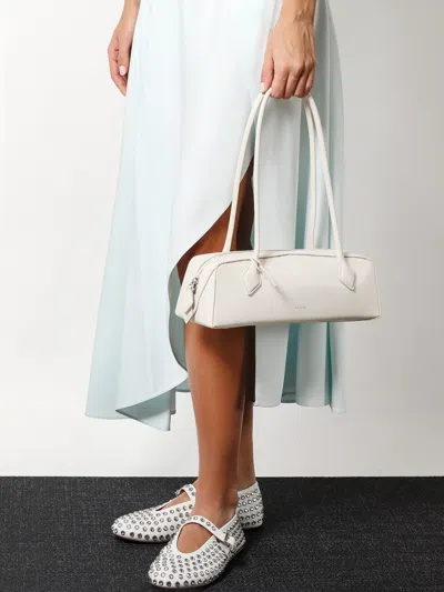 Alaïa Alaia Women Le Teckel Leather Crossbody Bag In White