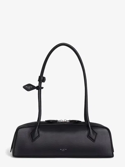 Alaïa Womens Noir Le Teckel Branded-tag Leather Shoulder Bag In Black