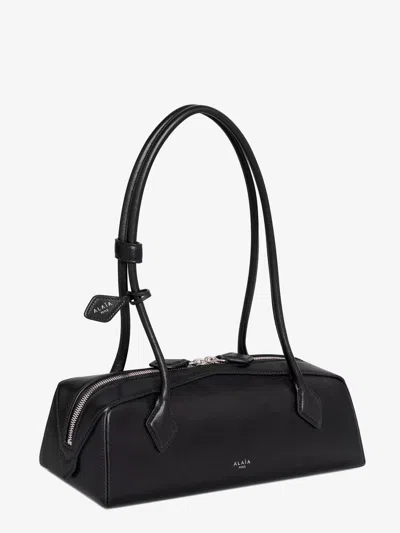 Alaïa Womens Noir Le Teckel Branded-tag Leather Shoulder Bag In Black