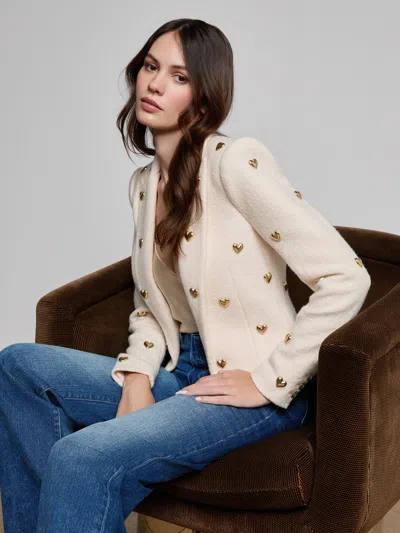 L'agence Jen Embellished Blazer In Neutral
