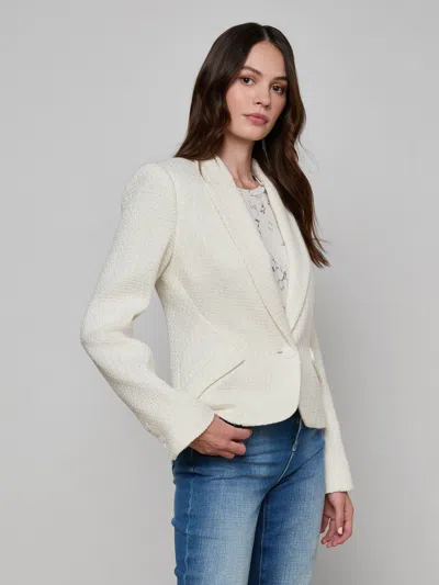 L'agence Jennah Tweed Blazer In White