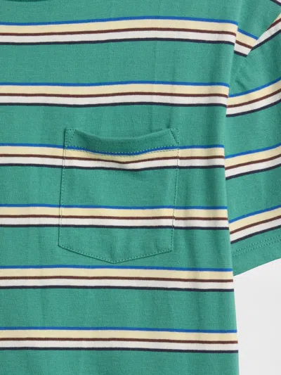Gap Factory Kids Everyday Soft Stripe Pocket T-shirt In Multi