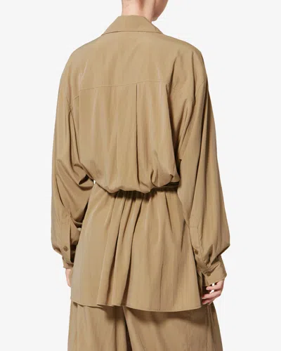 Isabel Marant Keren Drawstring Detail Jacket In Brown