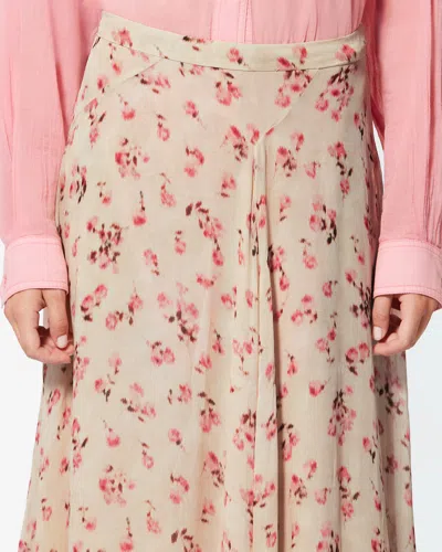 Isabel Marant Étoile Lycia Floral-pattern Midi Skirt In Green