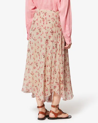 Isabel Marant Étoile Lycia Floral-pattern Midi Skirt In Green