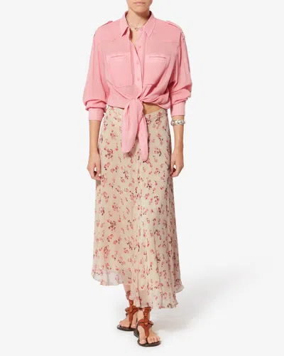 Isabel Marant Étoile Lycia Floral-pattern Midi Skirt In Green