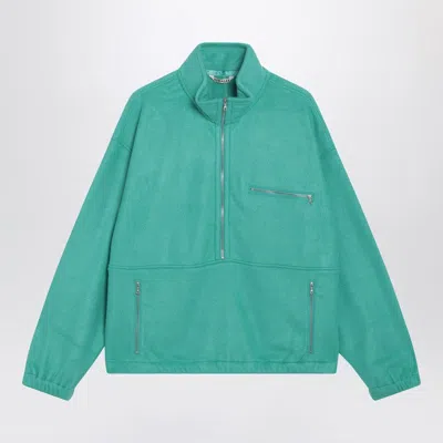 Auralee Jade Silk-yarn Fleece Men In Green