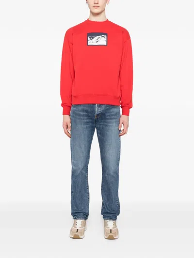 Bally Graphiced Sweatshirt In Red