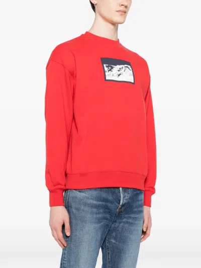 Bally Graphiced Sweatshirt In Red