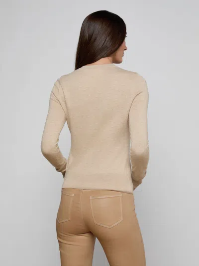 L'agence Ronda Knit Henley Top In Neutral