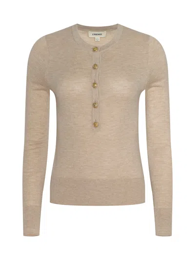 L'agence Ronda Knit Henley Top In Neutral