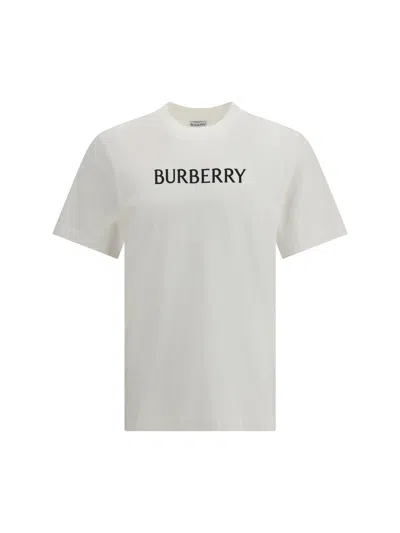 Burberry Cotton T Shirt Featuring Front Logo Print In White