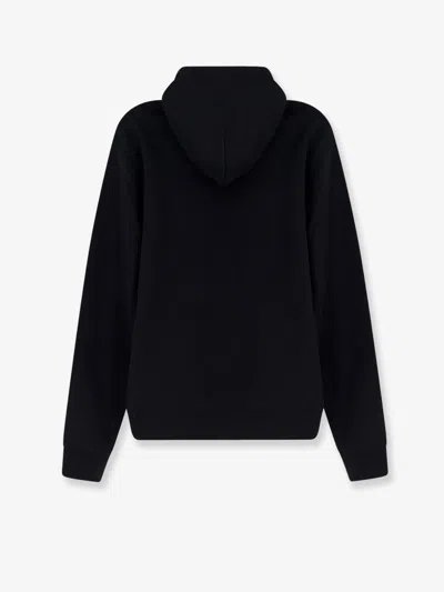 Burberry Men Black Hoodie With Drawstring Hood And Ekd Print And Logo Lettering On The Front In Cott In Black