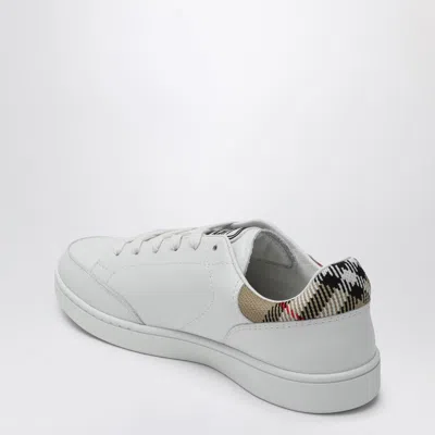 Burberry Low Top Sneakers Contrast Heel Detail Rubber Sole In Multi