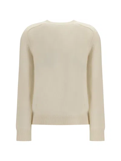 Burberry Cream Cashmere Cashmere Sweater In Multi