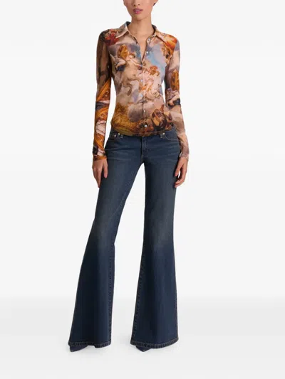 Alice And Olivia Button-down Shirt In Multi