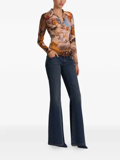 Alice And Olivia Button-down Shirt In Multi