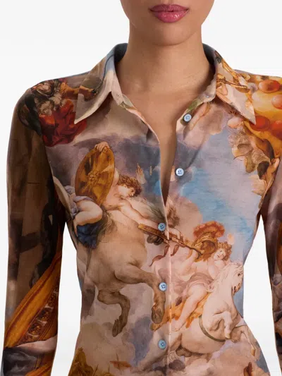 Alice And Olivia Button-down Shirt In Multi