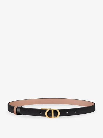 Dior Signature Belt Reversible Design Adjustable Length In Black