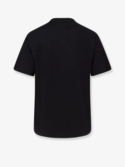 Dolce & Gabbana Men Cotton T-shirt With Embossed Logo Embroidery In Black