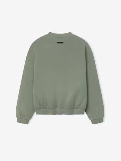Fear Of God Essential Crewneck Sweatshirt In Green
