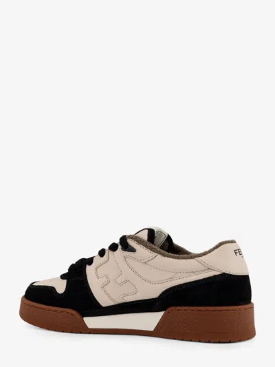 Fendi Match Low-top Leather Sneakers In Multi