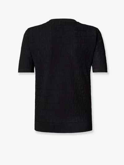 Fendi Women Ff Cotton And Viscose Sweater In Black