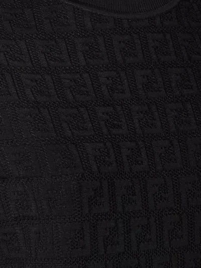 Fendi Women Ff Cotton And Viscose Sweater In Black