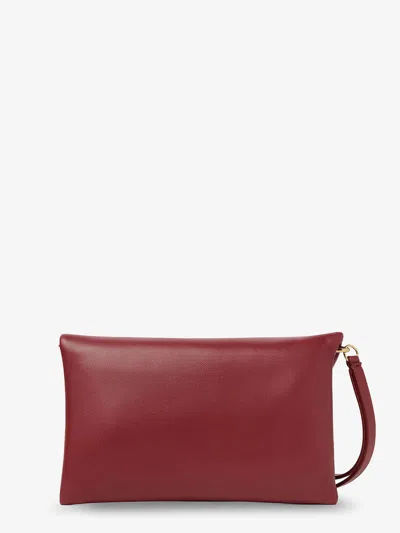Fendi Women Mamma Baguette Leather Crossbody Bag In Red