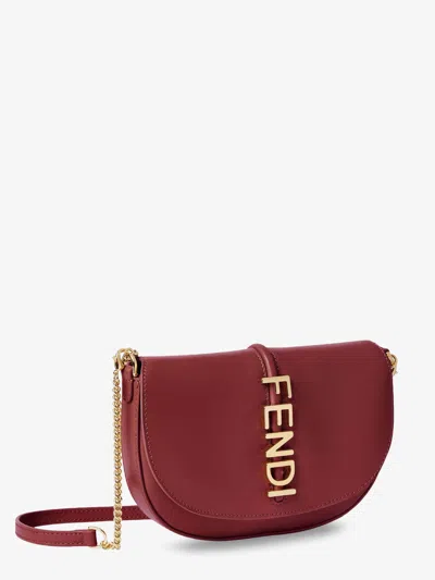 Fendi Women Wallet On Chain Graphy Leather Crossbody Bag In Multi
