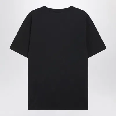Givenchy Men Black Crewneck T-shirt With Maxi Logo Lettering On The Front In Cotton Man