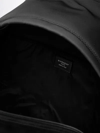 Givenchy Black Backpack With Adjustable Shoulder Straps And Logo On Front In Tech Fabric Man