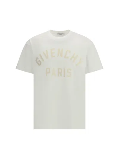 Givenchy White T-shirt With Maxi Logo On The Front In Cotton Man In Neutral