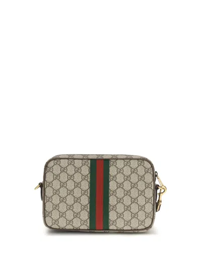 Gucci Men Gg Supreme Fabric And Leather Small Ophidia Gg Crossbody Bag In Multi