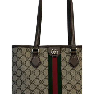 Gucci Ophidia Gg Canvas Medium Tote Bag In Brown