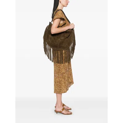 Isabel Marant Oskan Hobo Soft Shoulder Bag In Brown Suede