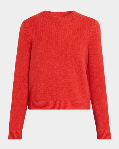 Khaite Leta Cashmere Crewneck Sweater In Red