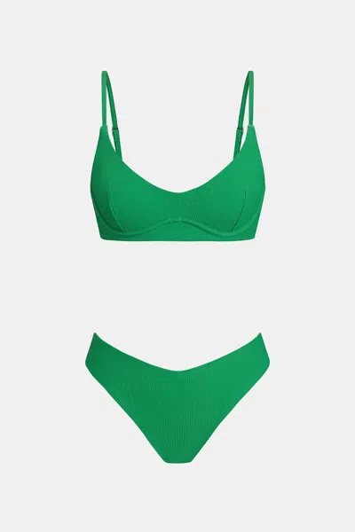 Cupshe Coral Cay Green Bikini Set In Green