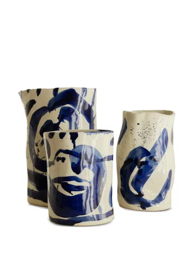 Serax Mittelgrosse Bemalte Sophia Vase In Multi