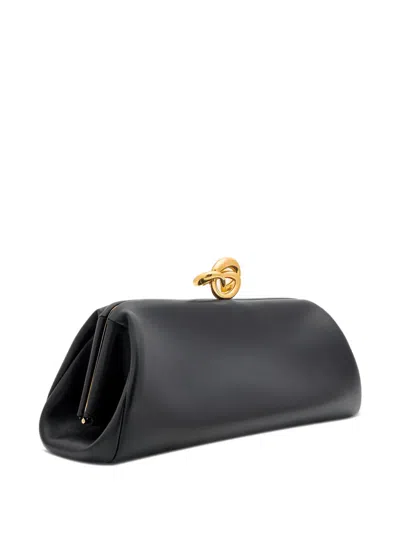 Oscar De La Renta Knot Clutch Bag In Black