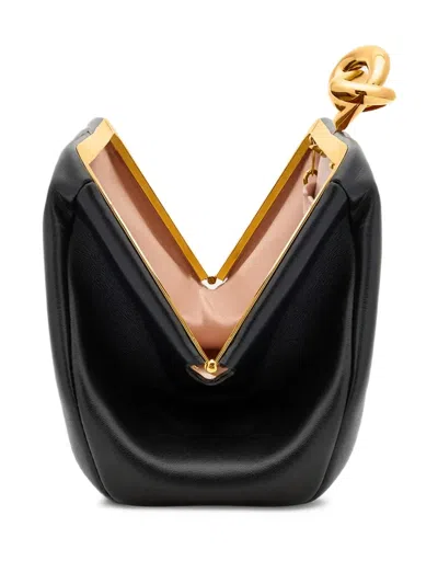 Oscar De La Renta Knot Clutch Bag In Black