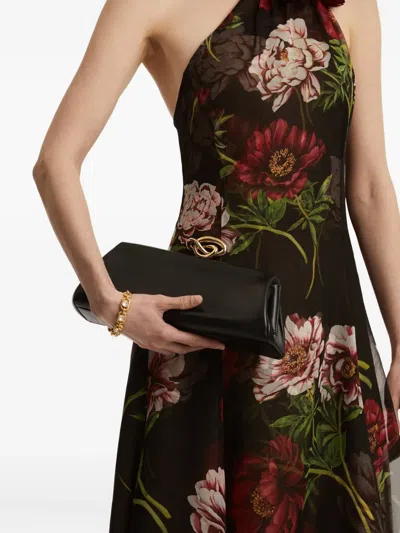 Oscar De La Renta Knot Clutch Bag In Black