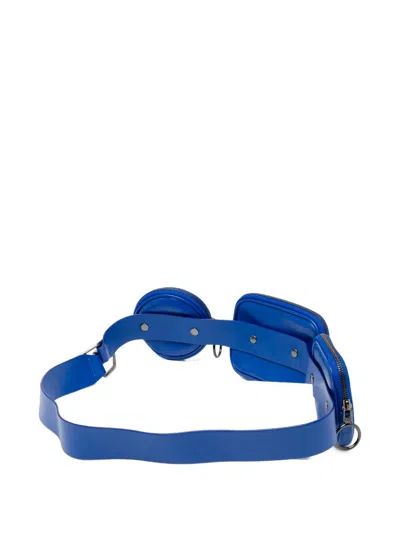 Off-white Zip Pouch Cross-body Bag In Blue