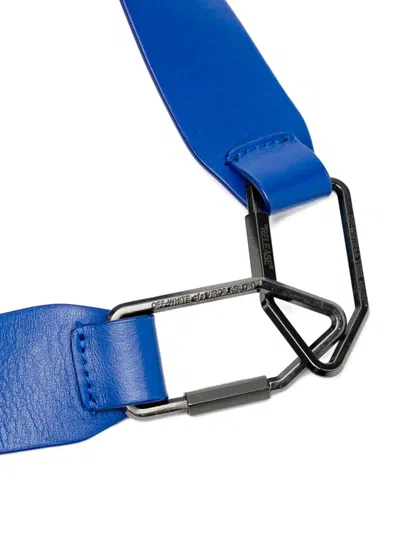 Off-white Zip Pouch Cross-body Bag In Blue