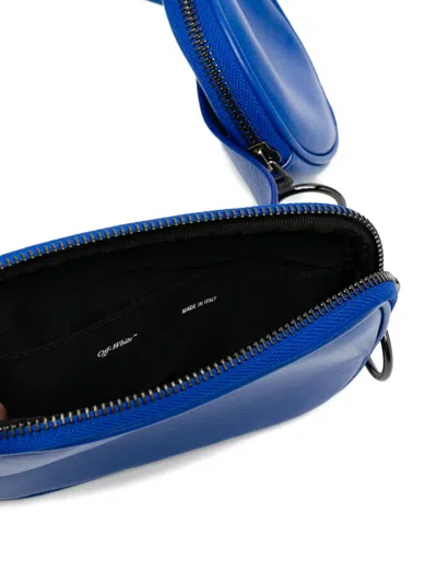 Off-white Zip Pouch Cross-body Bag In Blue